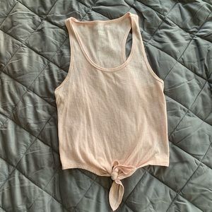 Aerie Cropped Tie-Front Tank